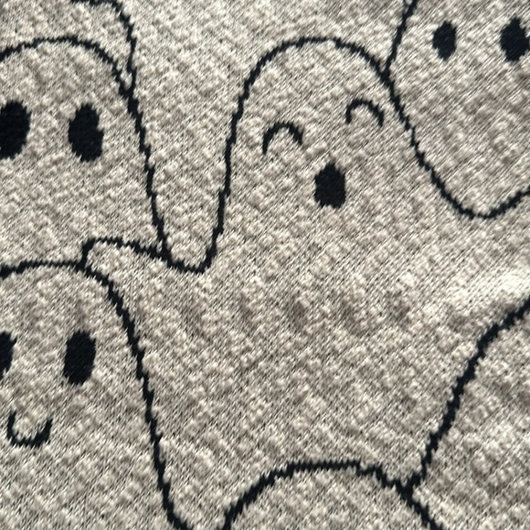 Halloween Ghost black Oversized Throw Blanket - Picture 3 of 6